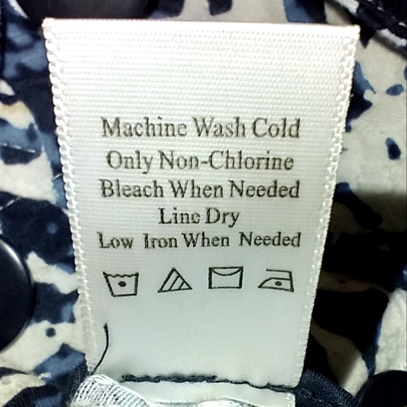 COLDWATER CREEK MISSES/TEENS SIZE P4 SMALL BLUE & WHITE JACKET ABSTRACT FLORAL. - Picture 5 of 8